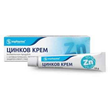 Цинков крем при раздразнена кожа 18 гр Sopharma