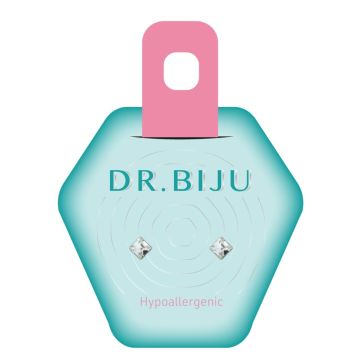 Dr. Biju Hypoallergenic Хипоалергенни обеци с квадратни кристали DSQ40C001