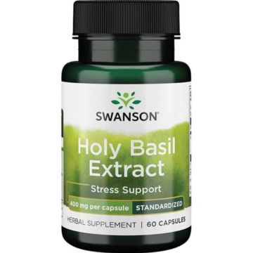 Swanson Holy Basil Extract Екстракт от Свещен Босилек при стрес х60 капсули