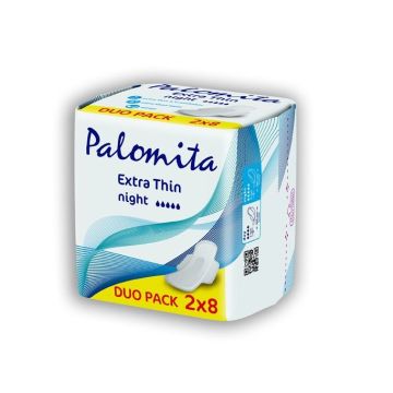 Palomita Extra Thin Duo Pack Нощни дамски превръзки 16 бр