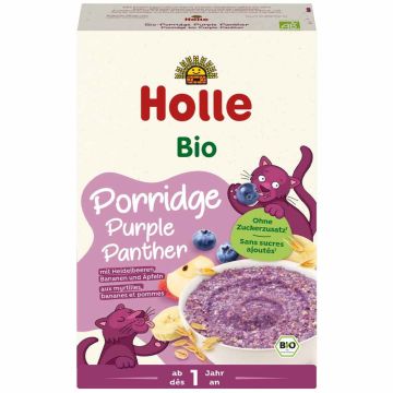 Holle Bio Oвесена каша с банан, ябълка и боровинка 200 г