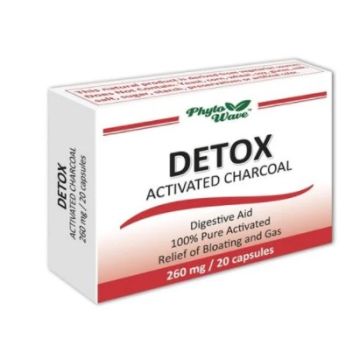 Phyto Wave Detox Активен въглен 260 мг 20 капсули