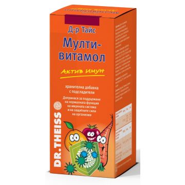 Dr. Theiss Мултивитамол Актив Имун Сироп за деца за имунната система 200 мл