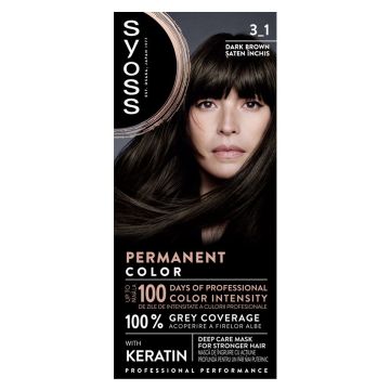Syoss Permanent Color Дълготрайна боя за коса 3_1 Тъмно Кафяв 115 мл