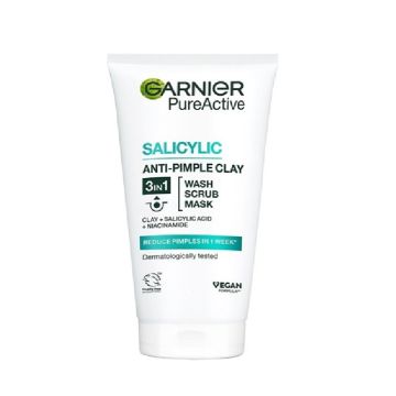 Garnier Skin Naturals Pure Active 3в1 Почистващ гел за лице 150 мл