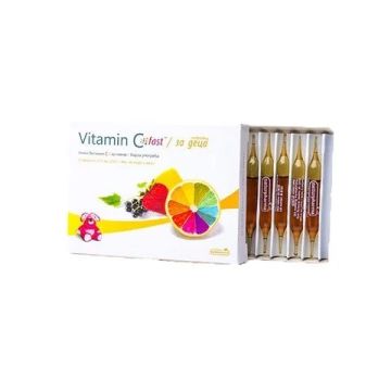 Vitamin C fast За деца С вкус на ягода и касис 200 мг /2 мл х 10 ампули Naturpharma