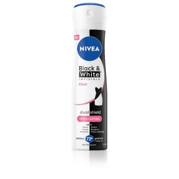 Nivea Black & White Invisible Clear Дезодорант спрей против изпотяване за жени 150 мл