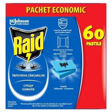 Raid Ламинирани таблетки срещу комари за електрически изпарител 60 бр SC Johnson