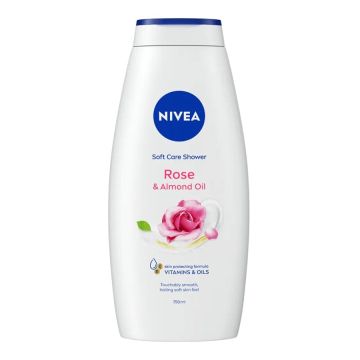 Nivea Rose & Almond Oil Подхранващ душ-гел за тяло с аромат на рози 500 мл