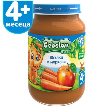 Ovko Bebelan Ябълки и моркови Пюре 4М+ 190 гр 