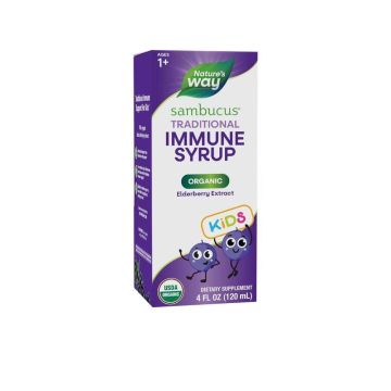 Nature's Way Sambucus Organic Syrup Kids Сироп за деца с черен бъз за силен имунитет 120 мл