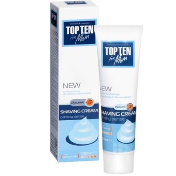 Top Ten for men Dynamic Calming Sense Крем за бръснене за чувствителна кожа 100 мл