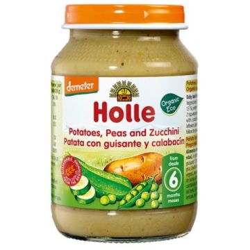 Holle Био пюре с картофи, грах и тиквички 6М+ 190 гр