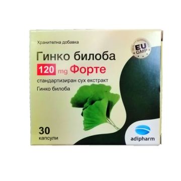 Гинко Билоба Форте за памет и концентрация 120 мг х30 капсули Adipharm