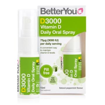 BetterYou D3000 Витамин D3 3000IU Орален спрей 15 мл