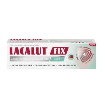 Lacalut Fix Mint Фиксиращ крем за зъбни протези с ментов вкус 40 гр