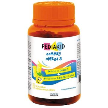 Pediakid Gommes Omega 3 Дъвчащи мечета с Омега 3 х60 бр
