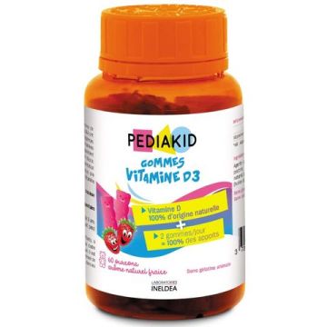 Pediakid Gommes Vitamine D3 Дъвчащи мечета с витамин D3 х60 бр
