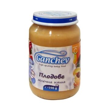 Ganchev Млечна каша с плодове 4М+ 190 гр