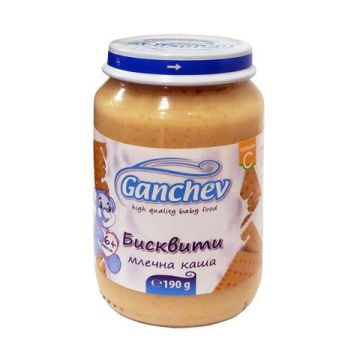 Ganchev Млечна каша бисквити 6М+ 190 гр