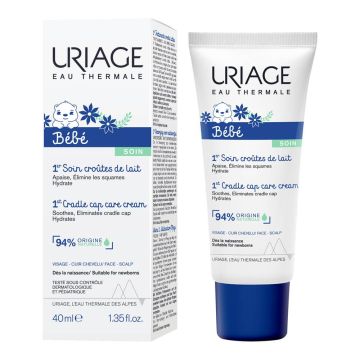 Uriage Bebe 1er Успокояващ регулиращ крем за бебета и деца при крусти 40 мл