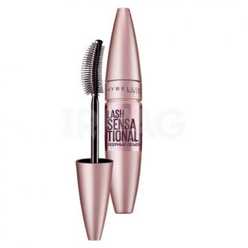 Maybelline Lash Sensational Спирала за обемни мигли в цвят бургунди