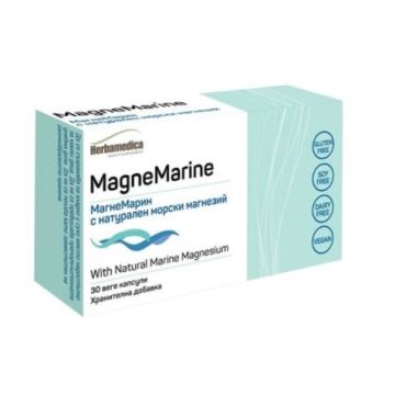 Herbamedica Magne Marine Натурален морски магнезий 350 мг х 30 капсули
