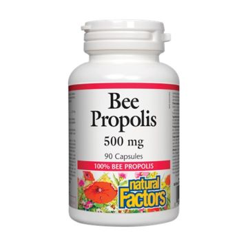 Natural Factors Bee Propolis Пчелен прополис за поддържане на добро здраве 500 мг х 90 капсули