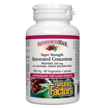 Natural Factors ResveratrolRich Ресвератрол концентрат за антиоксидантна защита х 60 капсули