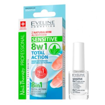 Eveline Cosmetics Total Action Sensitive Заздравител за нокти 8в1 12 мл