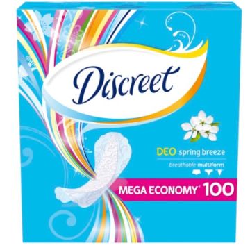 Discreet Deo Spring Breeze Ежедневни дамски превръзки морски бриз 100 бр