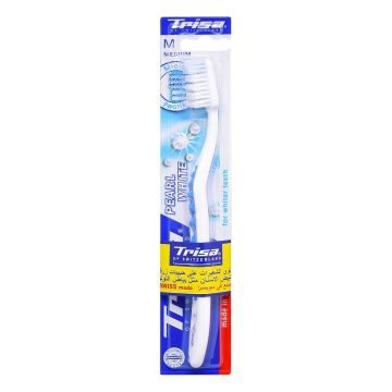 Trisa Pearl White Medium Избелваща четка за зъби