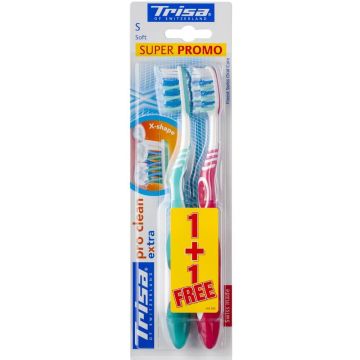 Trisa Extra Soft Четка за зъби 1+1 Подарък 