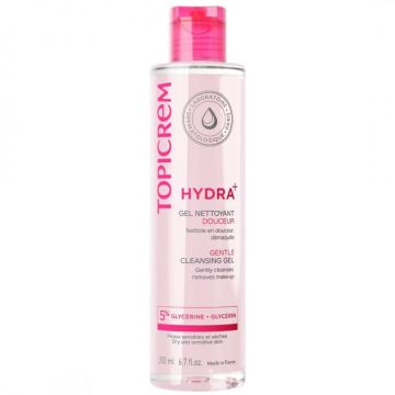 Topicrem Hydra+ Gentle Cleansing Gel Пенлив почистващ гел за лице 200 мл