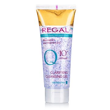 Regal Q10+ Refresh Почистващ измивен гел за лице за нормална и смесена кожа 100 мл