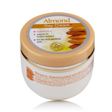 Роза Импекс Almond Дневен овлажняващ крем за лице за суха и чувствителна кожа 100 мл