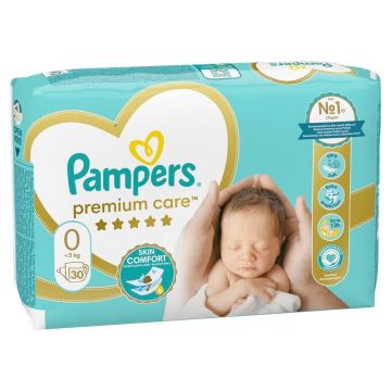 Пелени Pampers Premium Care Размер 0 30 бр