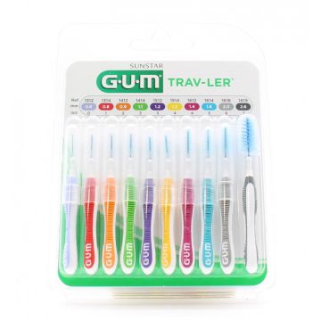 GUM Trav-Ler Комплект интердентални четки х 10 бр