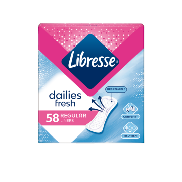 Libresse Dailies Fresh Regular Ежедневни дамски превръзки x 58 бр.