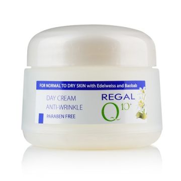 Regal Q10+ Дневен крем против бръчки с еделвайс и масло от баобаб 50 мл