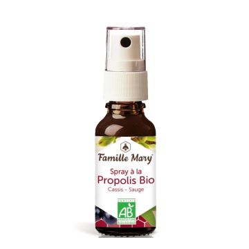 Spray a la Propolis Bio Спрей за гърло с кафяв прополис, салвия и касис 20 мл Famille Mary