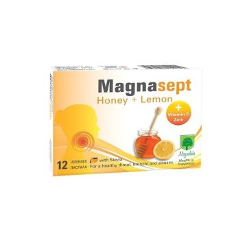Магнасепт Мед и лимон х 12 пастила Magnalabs