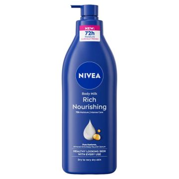 Nivea Rich Nourishing Milk Мляко за тяло с помпа 400 мл