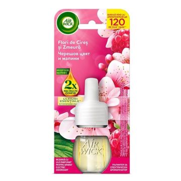 Air Wick Електрически ароматизатор + пълнител Extra Oils Череши и малини 19 мл