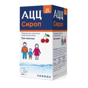 АЦЦ Сироп за деца при кашлица с вкус на череша х 100 мл Sandoz