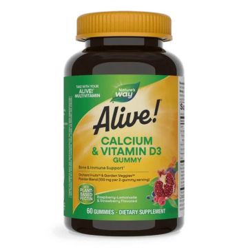 Nature's Way Alive Calcium + D3 Калций и Витамин D3 за здрави кости и зъби х 60 желирани таблетки