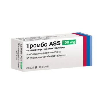ТРОМБО ASS стомашно-устойчиви таблетки 100 мг х 30