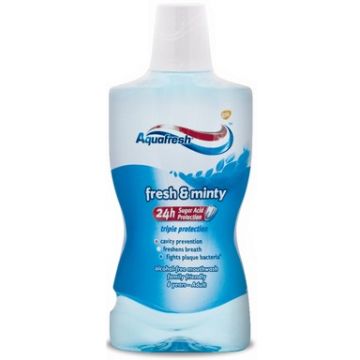 Aquafresh Fresh & Minty Вода за уста 500 мл