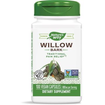 Nature's Way Willow Bark Кора от бяла върба природно средство при болка 400 мг х100 V капсули
