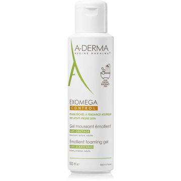 A-Derma Exomega Control Емолиентен пенещ се гел за лице и тяло 500 мл